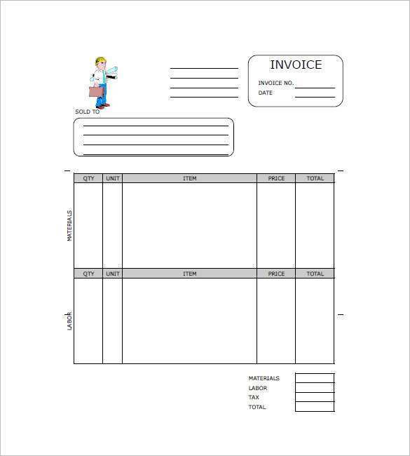 88 Free Construction Company Invoice Template Excel Photo for Construction Company Invoice Template Excel