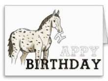 88 How To Create Birthday Card Template Horse With Stunning Design with Birthday Card Template Horse