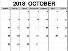 88 How To Create Daily Calendar Template October 2018 in Photoshop for Daily Calendar Template October 2018