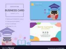 Business Card Template Education