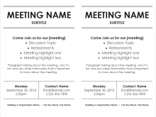 88 Printable Meeting Flyer Template Maker with Meeting Flyer Template