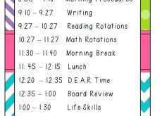 88 Report First Grade Class Schedule Template Formating for First Grade Class Schedule Template