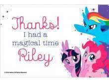 88 Standard My Little Pony Thank You Card Template Now by My Little Pony Thank You Card Template