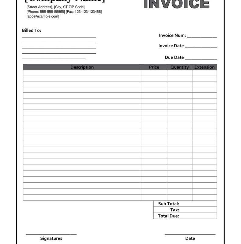 88 Visiting Blank Invoice Template Pdf Now for Blank Invoice Template Pdf