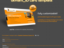 88 Visiting Id Card Template Deviantart PSD File with Id Card Template Deviantart