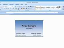 89 Adding Create A Business Card Template In Word for Ms Word for Create A Business Card Template In Word