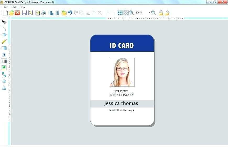 Vertical Id Card Template Word Free