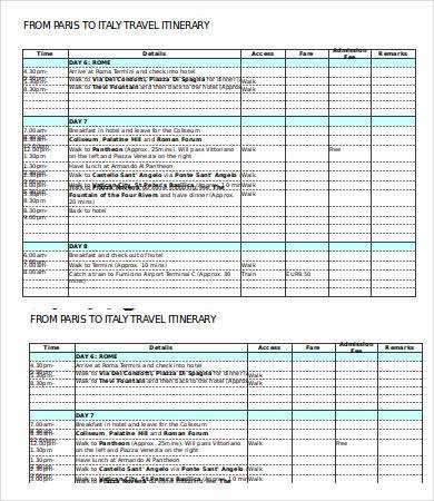 89 Best Travel Itinerary Template In Excel Now with Travel Itinerary Template In Excel