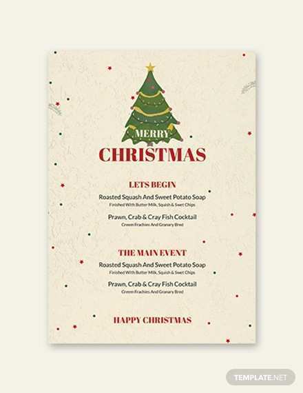 89 Create Menu Card Template Christmas Maker for Menu Card Template Christmas