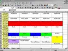 89 Creating Class Schedule Template Excel in Word with Class Schedule Template Excel