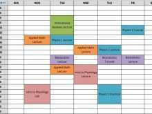 89 Creating Student Class Schedule Template for Ms Word for Student Class Schedule Template