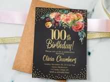 89 Format 100Th Birthday Card Template Maker for 100Th Birthday Card Template
