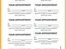 89 Format Appointment Card Template Printable in Word with Appointment Card Template Printable