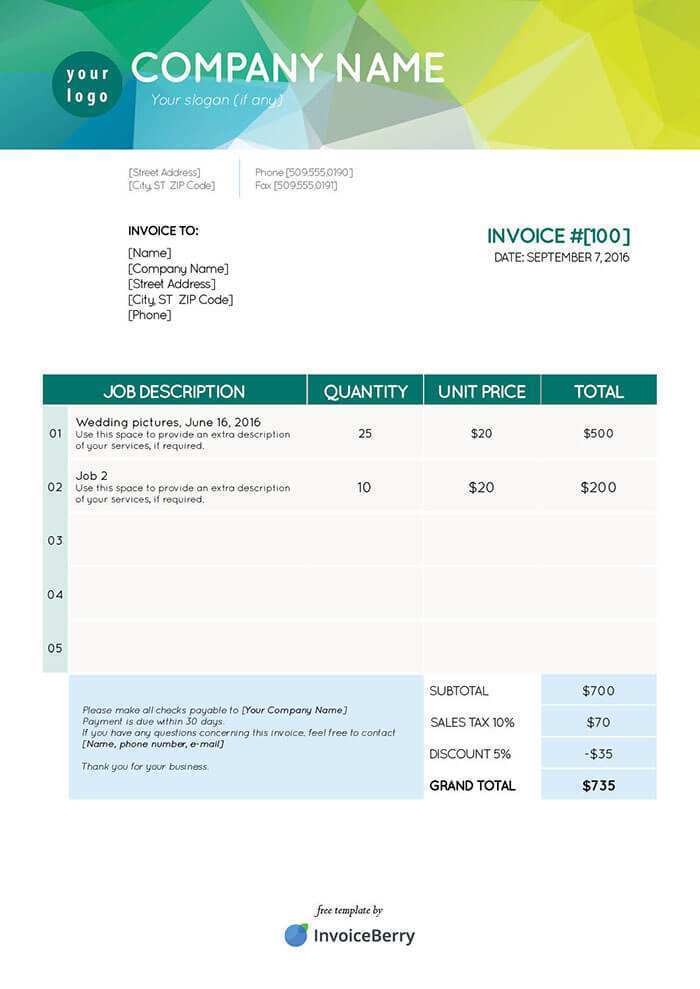89 Format Invoice Template Pdf With Stunning Design by Invoice Template Pdf