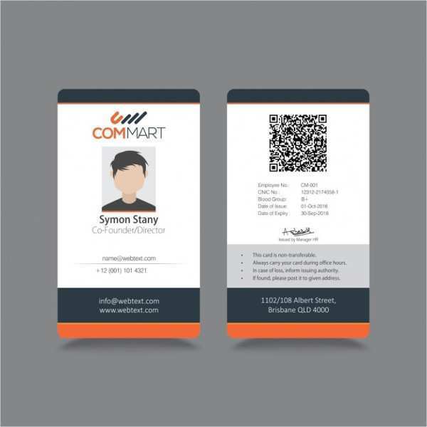 89 Format Office Id Card Template Psd Free Download for Ms Word with Office Id Card Template Psd Free Download