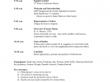 Formal Meeting Agenda Template Doc