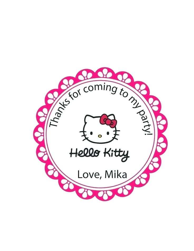 Free Hello Kitty Thank You Card Template Cards Design Templates