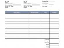 89 Free Printable Blank Labor Invoice Template Maker for Blank Labor Invoice Template