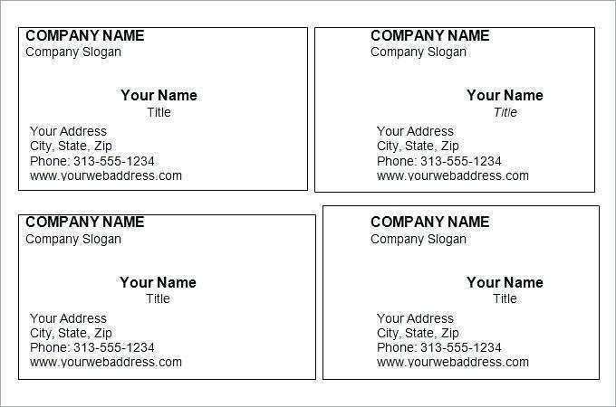 89 Free Printable Business Card Template Word Front And Back in Word with Business Card Template Word Front And Back