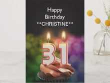 89 Online 31St Birthday Card Template Templates with 31St Birthday Card Template