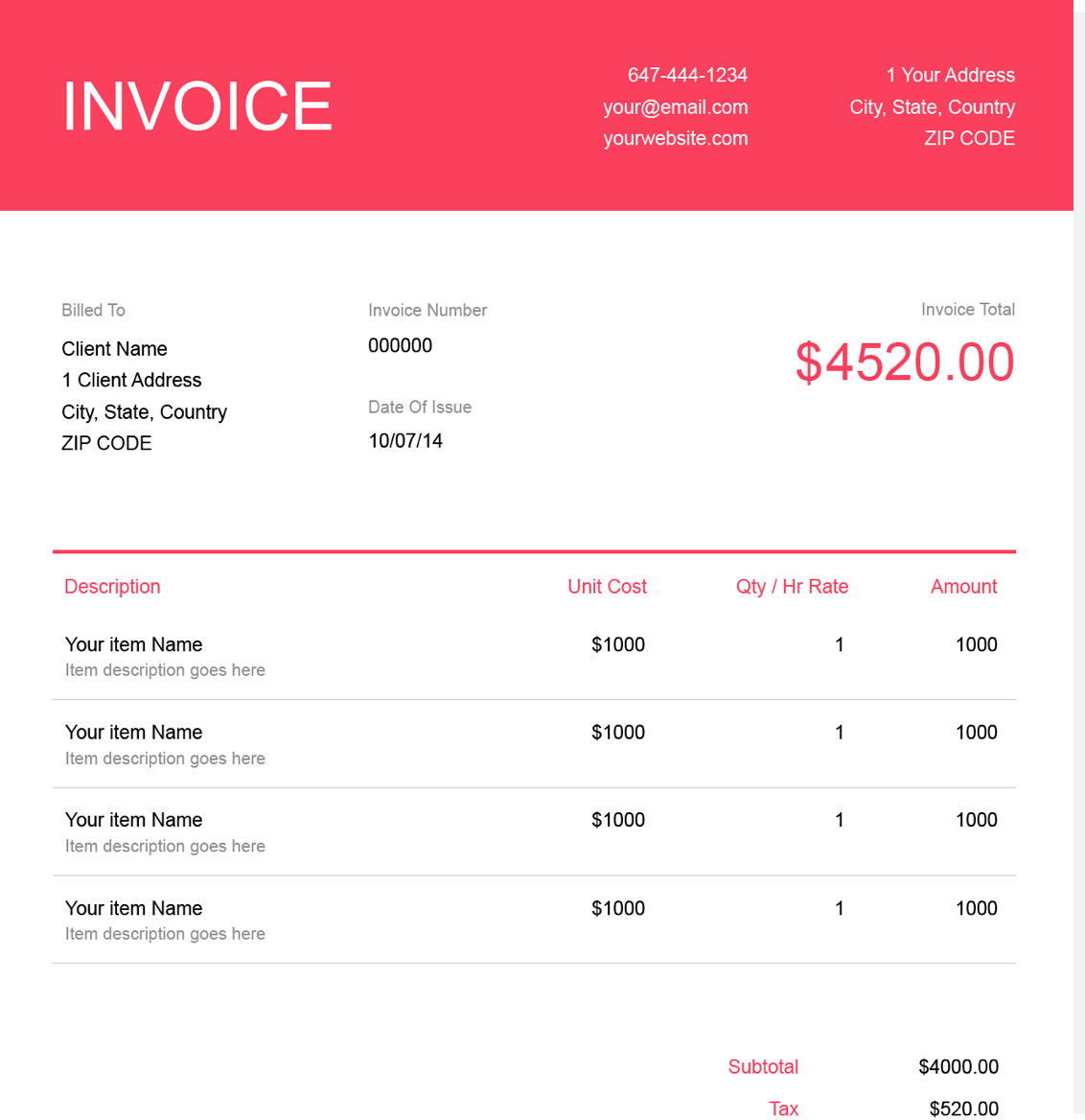 89 Online Invoice Template For Freelance Photographer Now with Invoice Template For Freelance Photographer