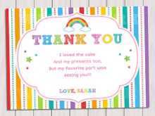 89 Online Rainbow Thank You Card Template Now with Rainbow Thank You Card Template