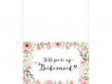 89 Printable Bridesmaid Card Template Free With Stunning Design for Bridesmaid Card Template Free