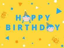 89 Printable Yellow Birthday Card Template for Ms Word by Yellow Birthday Card Template