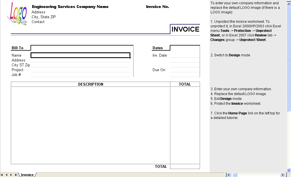 89 The Best Consulting Invoice Format In Excel for Ms Word by Consulting Invoice Format In Excel