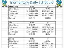 89 Visiting Kindergarten Class Schedule Template Now with Kindergarten Class Schedule Template