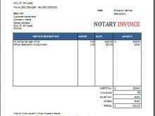 90 Adding Notary Public Invoice Template For Free for Notary Public Invoice Template