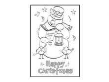 90 Adding Snowman Christmas Card Template Layouts for Snowman Christmas Card Template