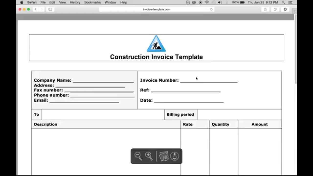 90 Best Construction Invoice Template in Word by Construction Invoice Template