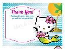 Thank You Card Template Hello Kitty