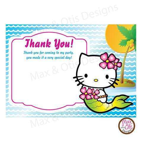 90 Best Thank You Card Template Hello Kitty PSD File for Thank You Card Template Hello Kitty