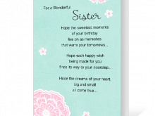 90 Create Birthday Card Templates For Sister Layouts by Birthday Card Templates For Sister