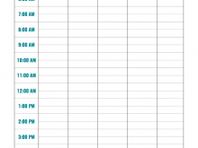 90 Creating 5 Day Class Schedule Template Photo by 5 Day Class Schedule Template
