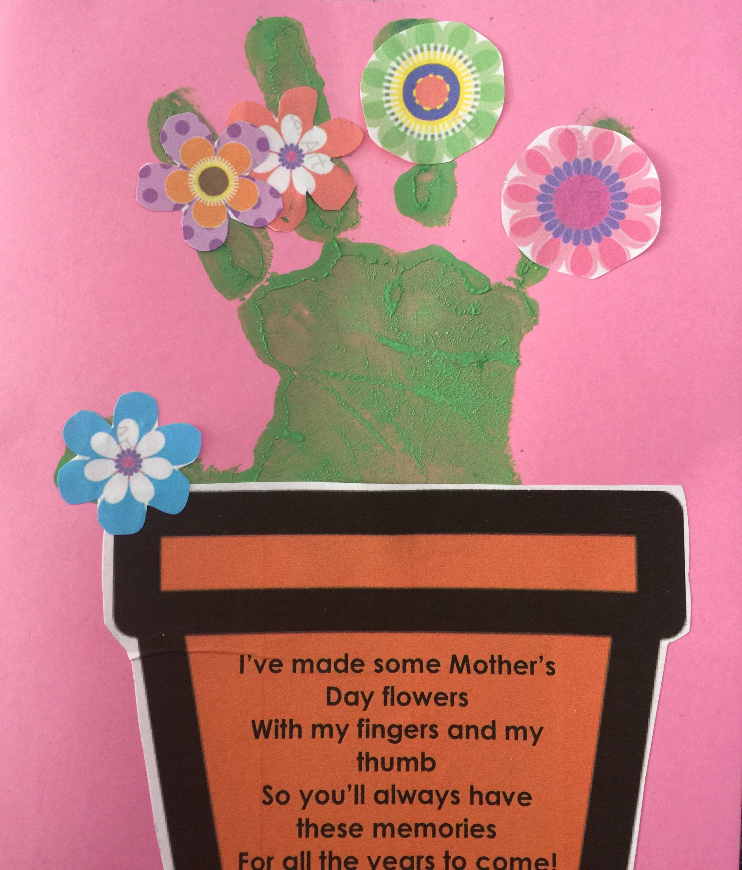 90 Creating Flower Pot Mothers Day Card Template for Ms Word with Flower Pot Mothers Day Card Template