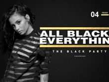 90 Customize All Black Everything Party Flyer Template Download with All Black Everything Party Flyer Template