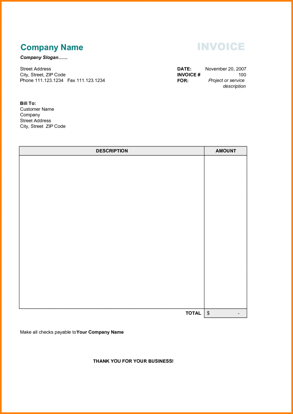 90 Customize Personal Invoice Template Word Uk in Word with Personal Invoice Template Word Uk