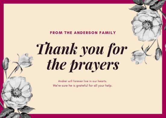90 Format Thank You Card Template Funeral for Ms Word with Thank You Card Template Funeral