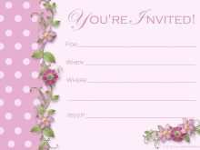 90 Free Printable Birthday Invitation Card Template For Girl Download with Birthday Invitation Card Template For Girl