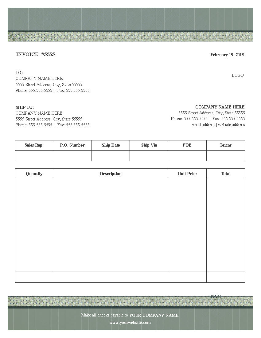 90 Free Printable Blank Self Employed Invoice Template Now with Blank Self Employed Invoice Template