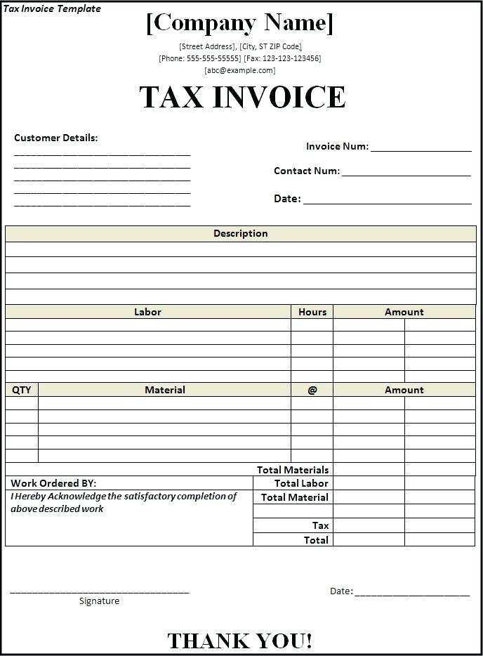 90 Free Printable Tax Invoice Template For Australia Maker for Tax Invoice Template For Australia