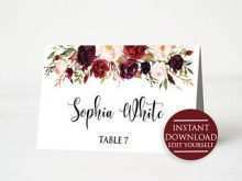 Name Card Table Template