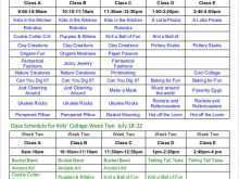 90 Online Group Class Schedule Template for Ms Word with Group Class Schedule Template
