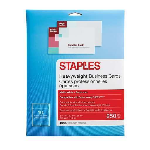Staples Business Card Template 12520 Cards Design Templates