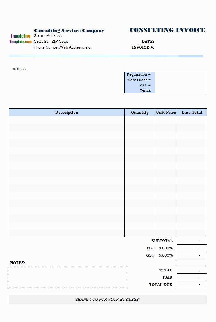 Consultant Hourly Invoice Template Cards Design Templates