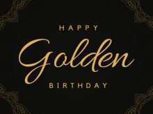 90 The Best Golden Birthday Card Template PSD File by Golden Birthday Card Template