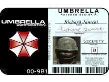90 The Best Umbrella Corporation Id Card Template For Free for Umbrella Corporation Id Card Template